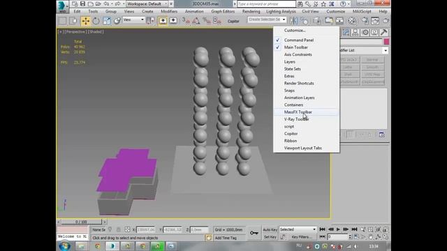 Падение объектов в 3ds Max. Симуляция в MassFX для новичков смотреть онлайн