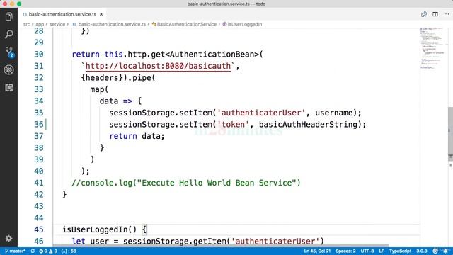 083 Step 82 Refactoring Angular Basic Authentication Service смотреть онлайн