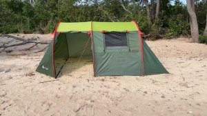 Обзор Mircamping 1908-3 / Установка палатки видео /Трехместная палатка для кемпинга и туризма