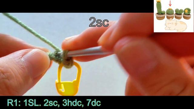 Crochet LOVE Cactus Potted Plant Desktop Decoration смотреть онлайн