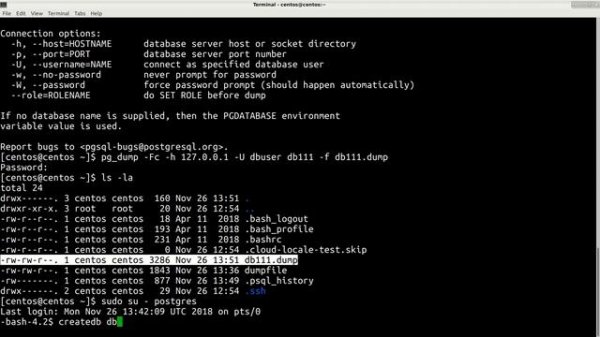 postgresql - how to backup and restore database