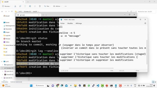 Comment voir l'état d'un répository dans la passé avec Git checkout смотреть онлайн