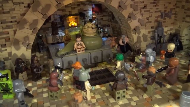 Motorized LEGO Star Wars Jabba's Palace with The Book of Boba Fett Scenes смотреть онлайн