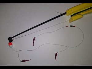 Очень уловистый монтаж зимней поплавочной  и кивковой удочки ! Как привязать поводки и крючки !