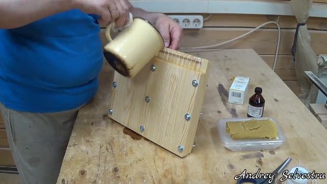 Деревянная форма для изготовления свечей. Изготавливаем свечи. Wooden form for making candles. смотреть онлайн