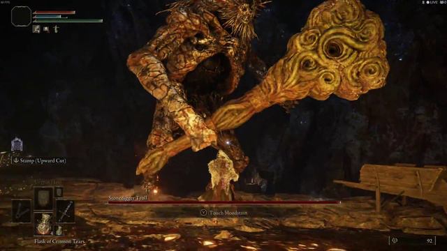 Elden Ring - Stone Digger Troll killed by our girl Lady Eadith of Mercia! смотреть онлайн