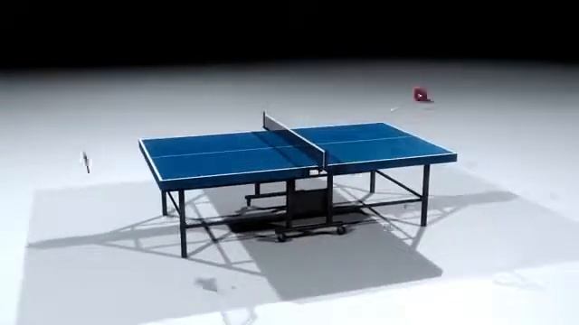 Стол для пинг понга с играющими ракетками 3D футаж qlddV8Ugzfo смотреть онлайн