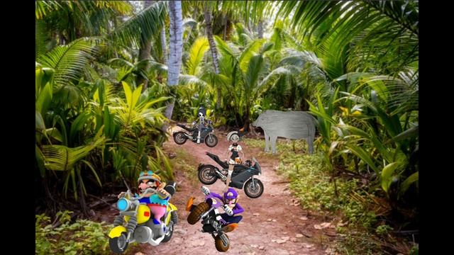 Wario, Waluigi, Bea & Allister Dies By Chilotherium While Doing A Motorcycle Race смотреть онлайн