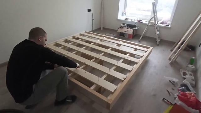 LOFT. Стильная кровать своими руками. смотреть онлайн