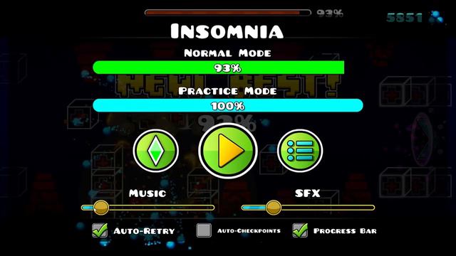97% 1 РАЗ ДОСТИГЛА МЕНЯ! INSOMNIA ЗА 1 ДЕНЬ! Geometry dash(4) смотреть онлайн