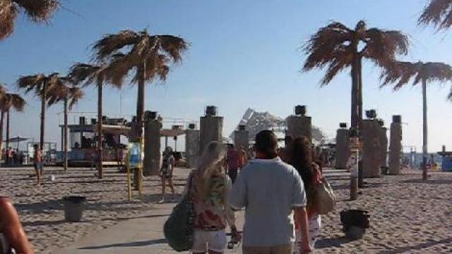 Kazantip Z16, вечер, пляж перед айсбергом. смотреть онлайн