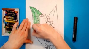 Как нарисовать ЛАНДЫШИ. Рисуем с детьми. How to draw LILIES OF THE VALLEY.