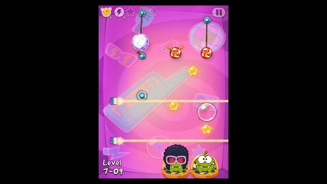 Cut the Rope: Time Travel Level 7: Disco Era 3 Stars Walkthrough смотреть онлайн