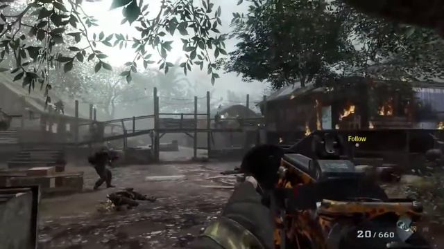 Call of Duty: Black Ops, Mason and Reznov survives in the cave, Gameplay 10 смотреть онлайн