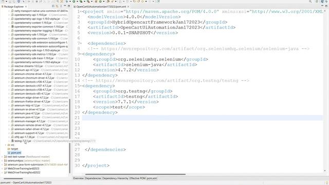 HybridFramework Maven Project Creation Packages Add Dependencies In POM xml Part2 смотреть онлайн