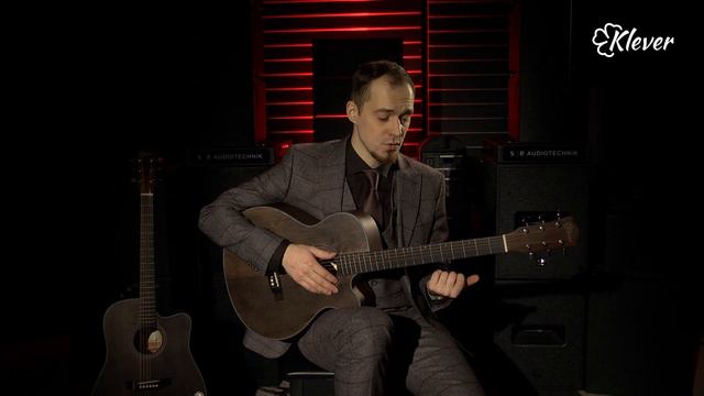 Звучание и игра на акустической гитаре Klever KD-130 и KA-130 смотреть онлайн