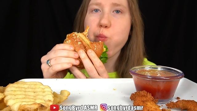 ASMR CHICK-FIL-A SPICY CHICKEN SANDWICH MUKBANG (No Talking) EATING SOUNDS