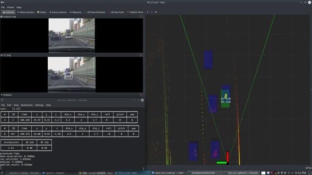 Validating monocular object detection(CenterTrack) by pointcloud detection(PointPillars) смотреть онлайн