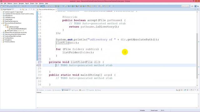 Recursively list all files and directories in a directory with Java смотреть онлайн