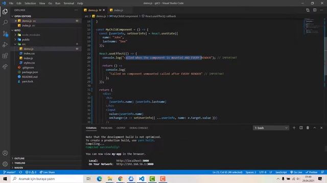 Full-Stack Development Tutorial | How to use React useEffect-#3 || Clarusway смотреть онлайн