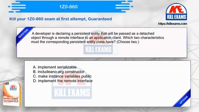 1Z0-860 - Java Enterprise Edition 5 Business Component Developer Certified Professional Question Ba смотреть онлайн