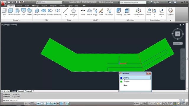 AutoCad 17 - Drawing a bridge abutment in 3D смотреть онлайн