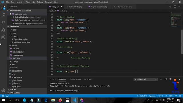 7-How to Create Routes in Laravel in Urdu / Hindi смотреть онлайн