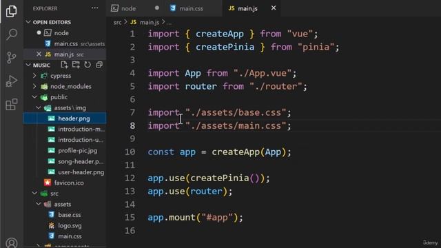 009 Loading Assets (09 - Master Project Introduction to Pinia) смотреть онлайн