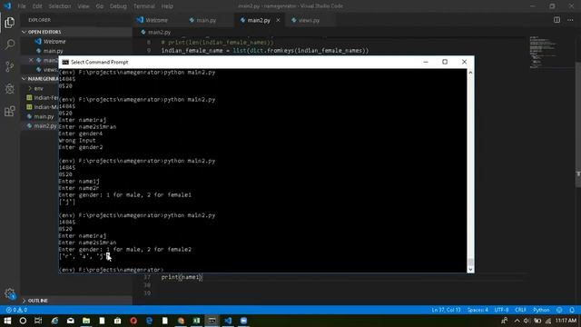 Name Generator Using Python Programming Language смотреть онлайн