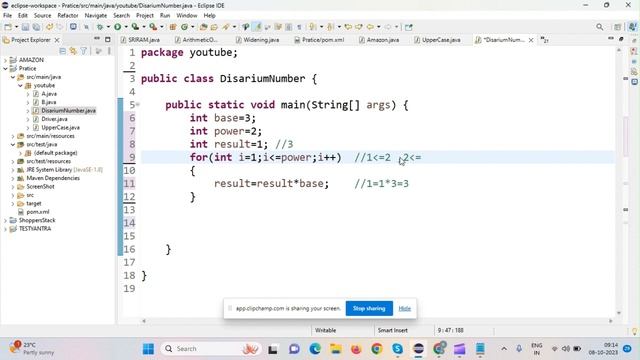 Power of a number | math.pow(base,power) | Java смотреть онлайн