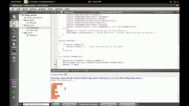 Qt & Arduino - Reading a Temperature Sensor - Part 3: QSerialPort смотреть онлайн