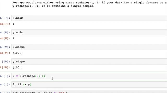 What does numpy reshape(-1 1) mean? смотреть онлайн