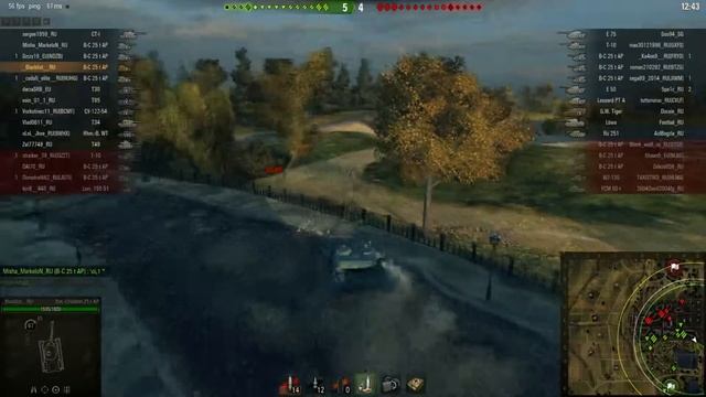 World of Tanks: Bat.-Chatillon 25t (AP) Gameplay смотреть онлайн