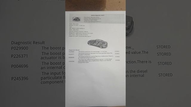 Mercedes E class P004696 error - The boost pressure control flap has a malfunction. смотреть онлайн