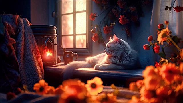 ГЛУБОКИЙ СОН В УЮТНОЙ КОМНАТЕ * ЗВУКИ КАМИНА И МУРЧАНИЯ КОШКИ - ДЛЯ ПОЛНОГО РАССЛАБЛЕНИЯ ! смотреть онлайн