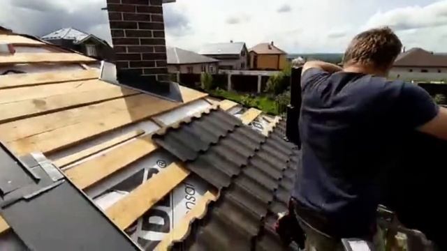 Монтаж модульной черепицы смотреть онлайн