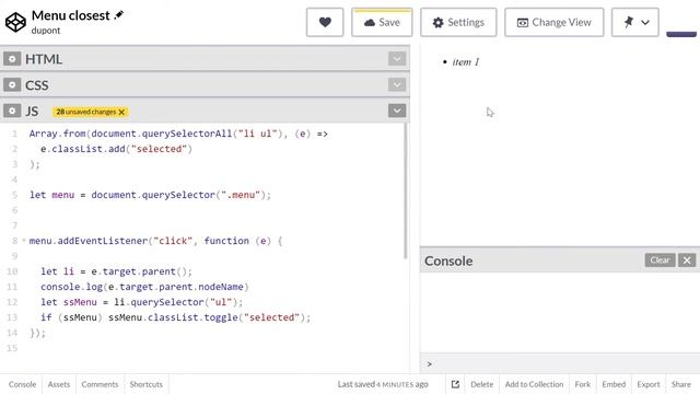 menu JS смотреть онлайн