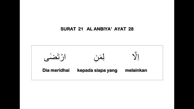021 SURAT AL ANBIYA' AYAT 28 DAN TERJEMAHAN PER KATA смотреть онлайн