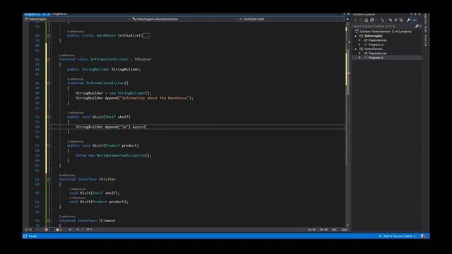 Design Pattern Visitor, C# (ENGLISH) смотреть онлайн