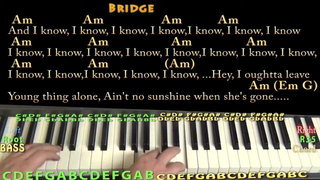 Ain't No Sunshine (Bill Withers) Jamtrack Chord Chart with Chords/Lyrics смотреть онлайн