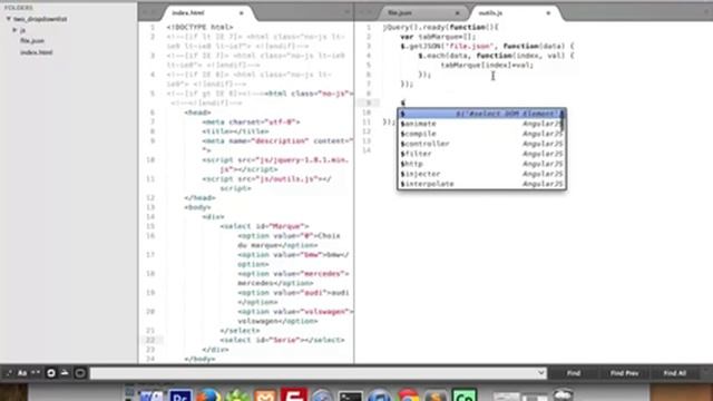 Simple switch between two drop-down list (Load from JSON) смотреть онлайн