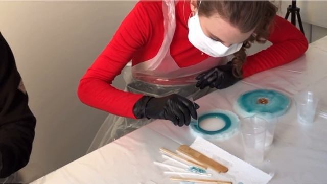 Обучение рисованию эпоксидной смолой. #resinart