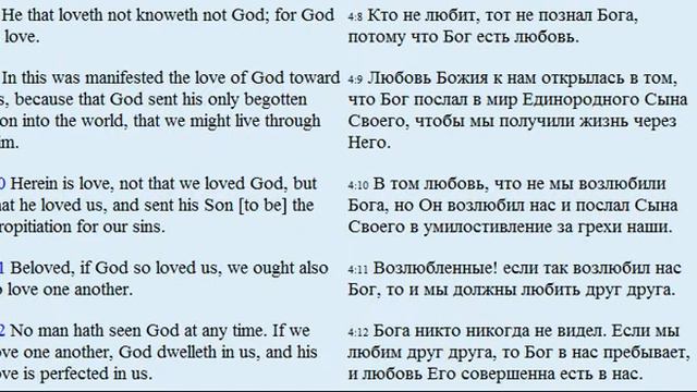 KJV Изучаем английский язык.Библия. 1 Иоанна 4 смотреть онлайн
