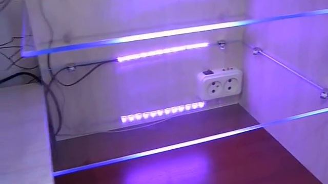 Стеклянные полки с LED подсветкой самодельные