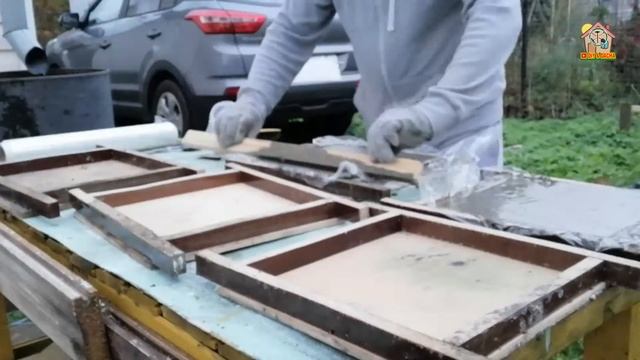 Плитка для дачной дорожки своими руками. Заливка и расформовка. DIY & DACHA. #123. смотреть онлайн