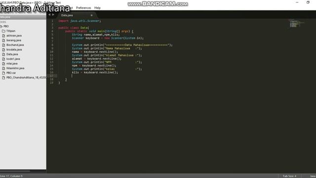 Tutorial Java Input/Output Sederhana Menggunakan Class Scanner (Sublime 3) смотреть онлайн
