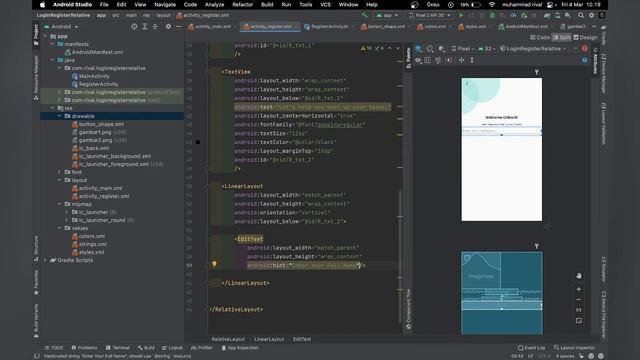 TUTORIAL MEMBUAT LOGIN DAN REGISTER ANDROID STUDIO MENGGUNAKAN (RELATIVE LAYOUT) смотреть онлайн
