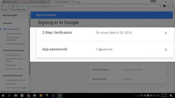 How to Generate a App Specific Password - My Google Account