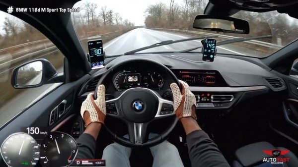 BMW 1 Series 2021 (118d M Sport) - AUTOBAHN TOP SPEED DRIVE POV