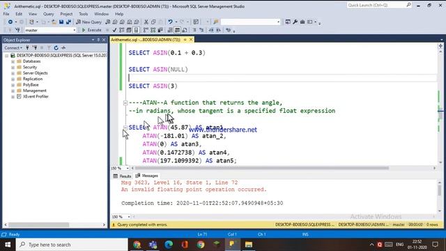 71.MATHEMATICAL FUNCTION-ACOS,ASIN,ATAN,ATN2 FUNCTIONS IN SQL смотреть онлайн